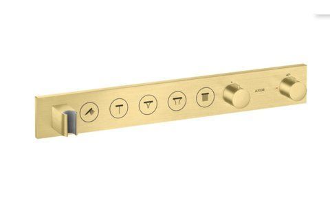 Термостат для 5-х споживачів AXOR Select прихований монтаж Brushed Brass 18358950 NAVARA50502 фото
