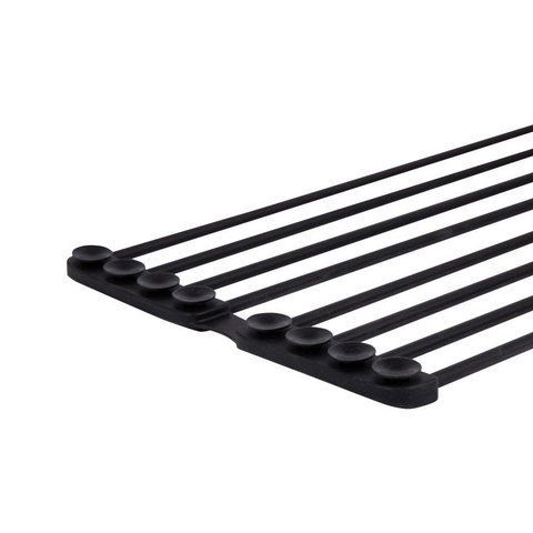 Сушарка на кухонну мийку з присоскою Lidz Acsis LA09 Black, кругла основа, для посуду 440х224 мм LDACSLA09BLM49777 SD00055901 фото