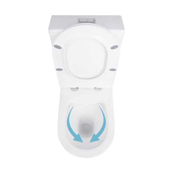 Унітаз-компакт Qtap Stork/Swan безобідковий з сідінням Soft-close QT15222178W SD00036225 фото