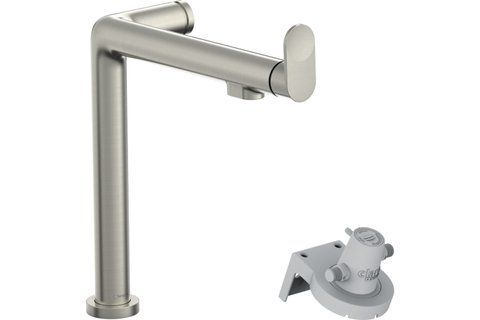 Змішувач Aqittura M91 FilterSystem 240 1jet кухонний (76804800) Stainless Steel Finish NAVARA53631 фото