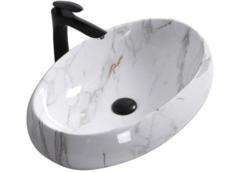 Умивальник Накладний REA Melania Shiny Aiax Marmur KPL-0992398551951 2294 фото