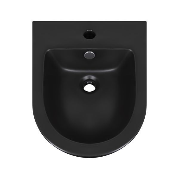 Біде підвісне Qtap Robin 495х370х325 Matt black QT1355046FMB SD00042545 фото