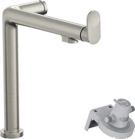 Змішувач для кухонної мийки HANSGROHE AQITTURA M91 76804800, нержавіюча сталь 90305 фото