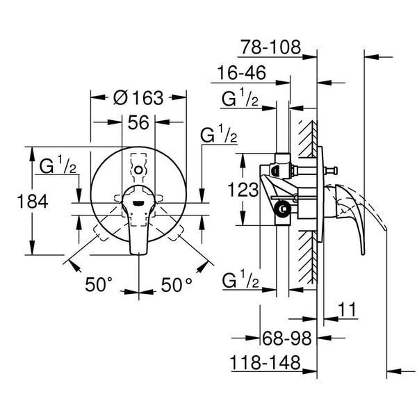 Змішувач для ванни GROHE START 29115000 29115000 фото