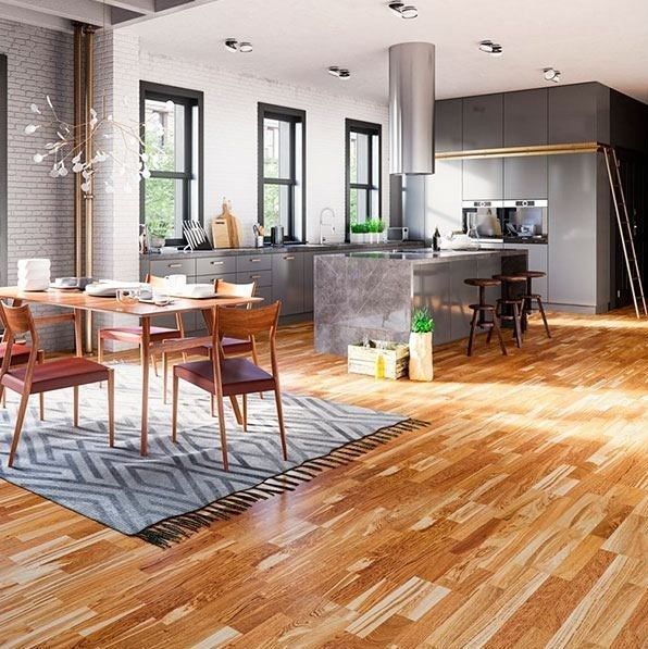 Паркетна дошка Beauty Floor Oak Marseille, 3-смугова LEO-BK8-DBE3-LAK-XGX-D14180-T фото