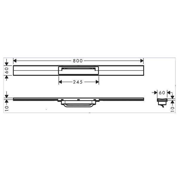 Решітка для душового каналу Hansgrohe RainDrain Flex Hansgrohe 56044800 нержавіюча сталь 800 мм 530464 фото