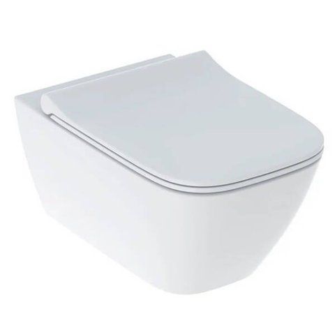 Унітаз підвісний Geberit Smyle Square 500.685.01.1 Rimfree, із сидінням Soft Close (Sandwich) 535594 фото