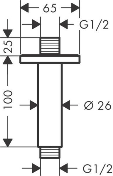 Кронштейн верхнього душу HANSGROHE VERNIS SHAPE 26406000 800004230 фото