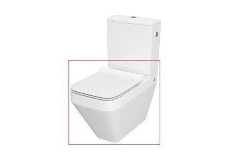 Унітаз CREA Clean on прямокутний + сидіння СЛІМ дюропластове повільнопадаюче K114-022 NAVARA36644 фото