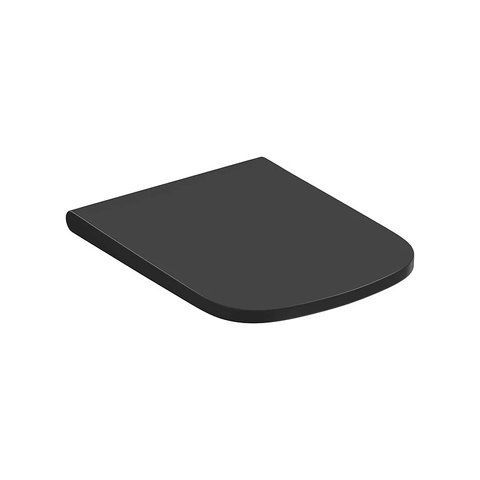 Сидіння дюр. для унітазу LARGA Антрацит CLEAN ON прямокутне SLIM WRAP з пл, закриттям Cersanit K98-0268 K98-0268 фото