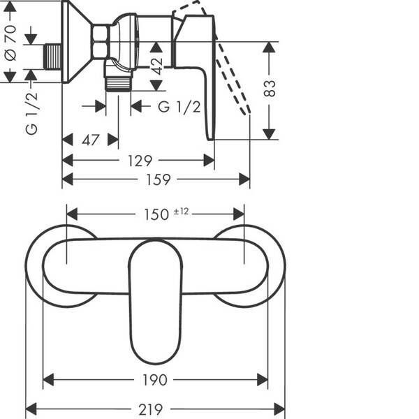 Змішувач для душу Hansgrohe Vernis Blend 71640000 497274 фото