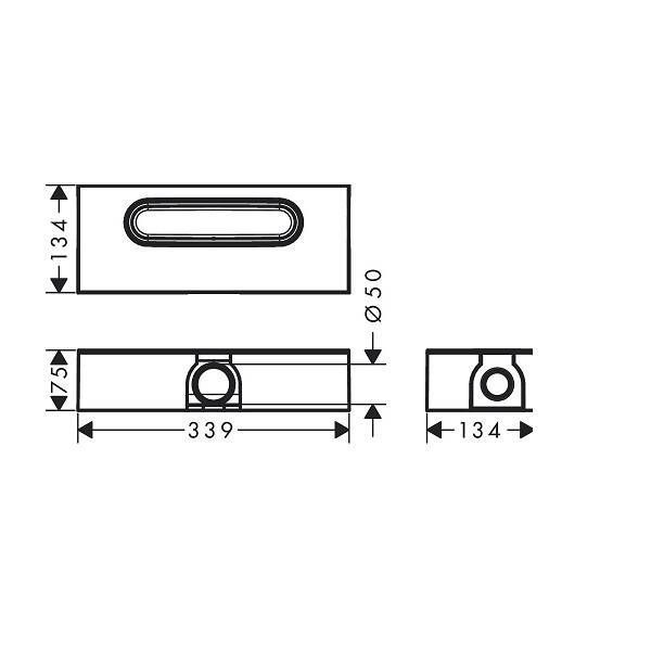 Душовий канал Hansgrohe uBox universal 01001180 прихована частина 526141 фото