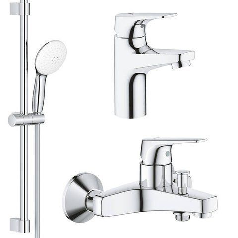 Змішувач для ванни Grohe Bau Flow Комплект змішувачів для ванни (3 пак) UA121624S1 фото