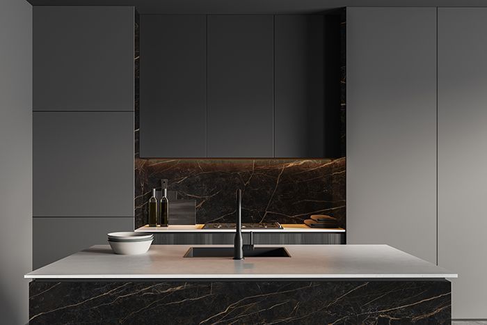 Керамограніт Neolith BLACK OBSESSION FUSION Лапатована 3200x1600x20 мм 105010 фото