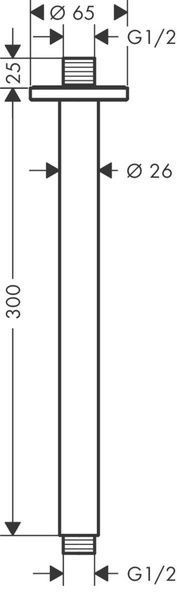 Кронштейн верхнього душу HANSGROHE VERNIS BLEND 27805000 84717 фото
