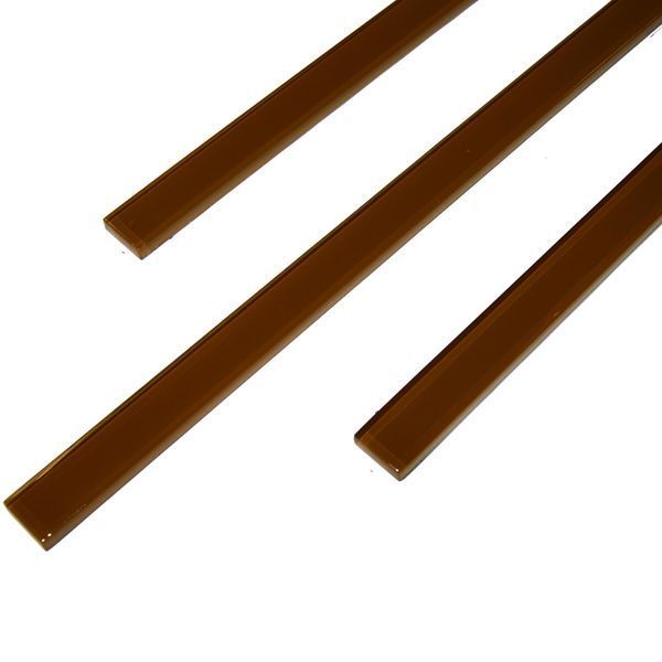 Фриз скляний GF 7514 brown white 25х750 Кераміка Лео LEO-GF 75014 фото