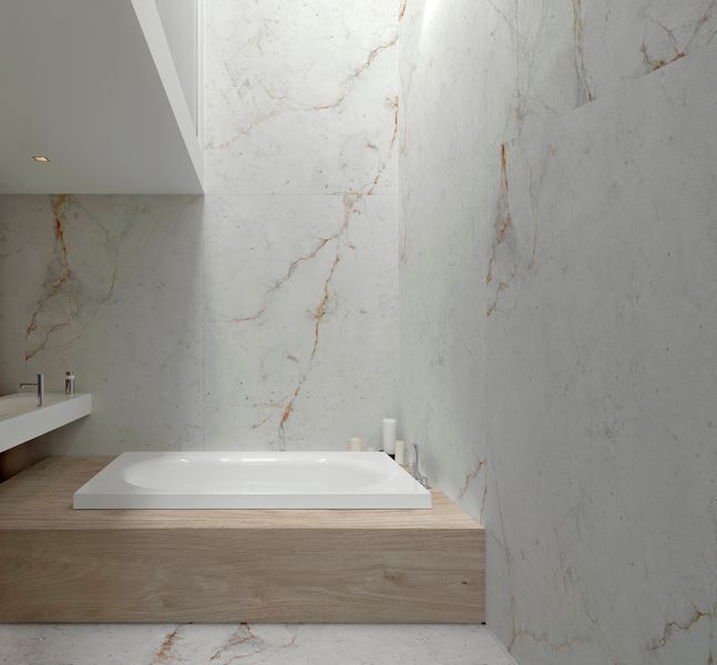 Керамограніт Neolith ABU DHABI WHITE CLASSTONE DECOR POLISHED 3200x1500x6 мм 104949 фото
