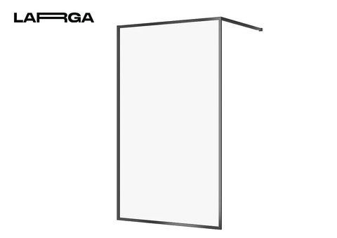 Кабіна душова Walk-in Larga 120х200, профіль чорний, прозоре скло Cersanit S932-140 S932-140 фото