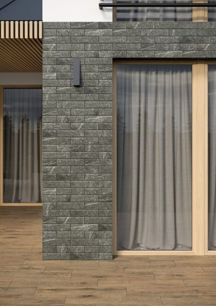 Камінь фасадний Cerros Grafit 7,4x30x0,9 код 9126 Cerrad LEO-5902510809126 фото