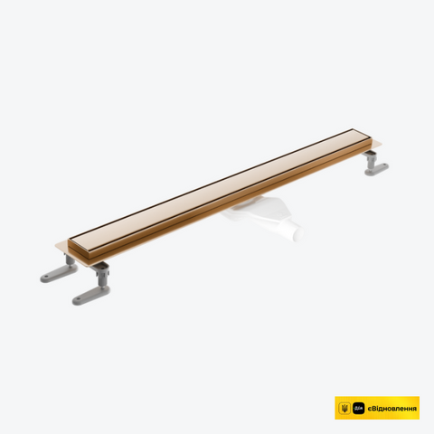 Трап лінійний 90 см з декоративною решіткою, матова мідь Excellent Stilio INEX.1515.900.R.CB фото