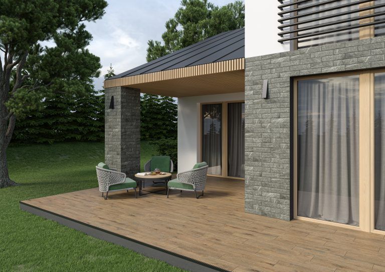 Камінь фасадний Cerros Grafit 7,4x30x0,9 код 9126 Cerrad LEO-5902510809126 фото