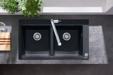 Кухонна мийка кам'яна HANSGROHE 43316170, чорний 84299 фото