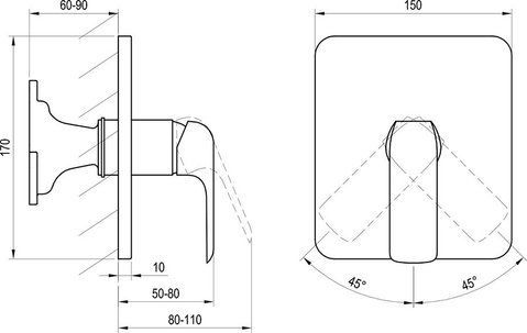 FL 066.00 Змішувач прихованого монтажу без перемикача для R-box X070124 фото